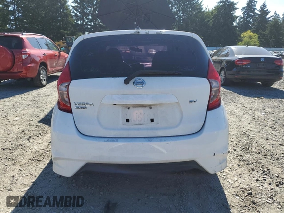 2017 Nissan Note S Plus with VIN 3N1CE2CPXHL377343, listed as a Copart auction lot 64043525 with 131,660 mi miles and Salvage title. Bid and sale history available at DreamBid. Image 6.