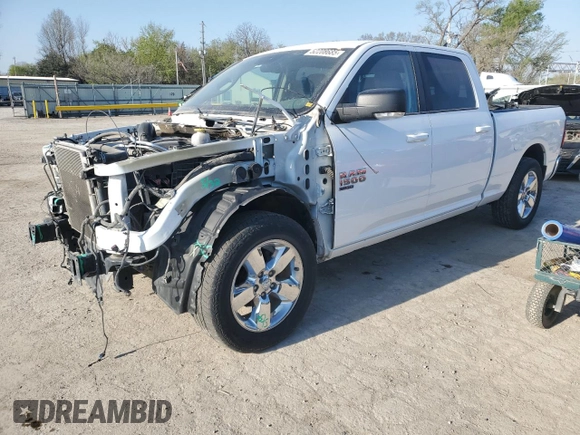 2019 Ram 1500 SLT z VIN 1C6RR6TT0KS678512, wystawiony jako Copart lot #52208685 z przebiegiem 108 986 mil mil oraz Szkoda całkowita • Salvage title. Historia ofert i sprzedaży dostępna na DreamBid. Obrazek 1.