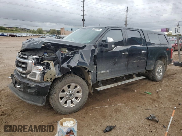 2020 Ford F-250 XL with VIN 1FT8W2BT7LEE77472, listed as a Copart auction lot 55631295 with 82,010 mi miles and Salvage title. Bid and sale history available at DreamBid. Image 1.