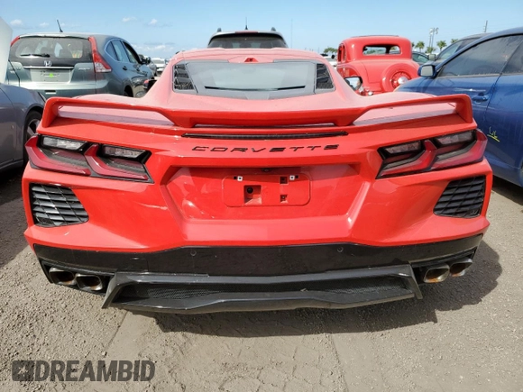 2020 Chevrolet Corvette 2LT with VIN 1G1Y72D48L5103545, listed as a Copart auction lot 75073914 with 0 mi miles and Salvage Title. Bid and sale history available at carsss.com. Image 6.