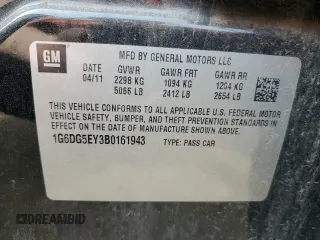 2011 Cadillac CTS Luxury z VIN 1G6DG5EY3B0161943, wystawiony jako Copart lot #54496845 z przebiegiem 148 305 mil mil oraz Szkoda całkowita • Salvage title. Historia ofert i sprzedaży dostępna na DreamBid. Obrazek 13.