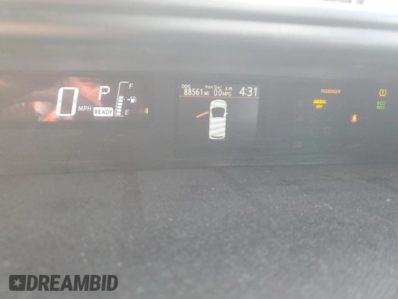 2016 Toyota Prius One with VIN JTDKDTB32G1122675, listed as a Copart auction lot 52724665 with 88,561 mi miles and Clean Title. Bid and sale history available at DreamBid. Image 9.