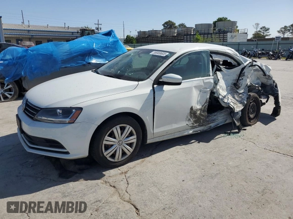 2017 Volkswagen Jetta S with VIN 3VW2B7AJ2HM322695, listed as a Copart auction lot 56958605 with 126,360 mi miles and Salvage title. Bid and sale history available at DreamBid. Image 1.