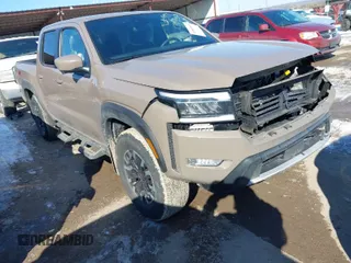 2024 Nissan Frontier PRO-4X with VIN 1N6ED1EK0RN645979, listed as a IAAI auction lot 41613465 with 19,241 mi miles. Bid and sale history available at carsss.com. Image 1.