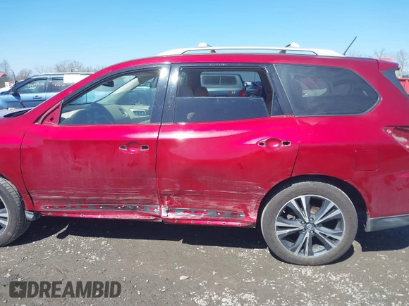 2018 Nissan Pathfinder SV z VIN 5N1DR2MM5JC614716, wystawiony jako IAAI lot #41762250 z przebiegiem 94 825 mil mil oraz . Historia ofert i sprzedaży dostępna na DreamBid. Obrazek 6.