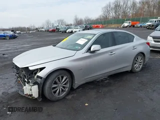 2014 Infiniti Q50 Hybrid Premium with VIN JN1AV7AR9EM700727, listed as a IAAI auction lot 41461433 with 169,882 mi miles. Bid and sale history available at carsss.com. Image 2.