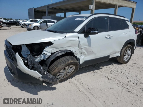 2024 Toyota Corolla Cross LE with VIN 7MUCAAAG7RV090677, listed as a Copart auction lot 57615565 with 6,910 mi miles and Salvage title. Bid and sale history available at DreamBid. Image 1.