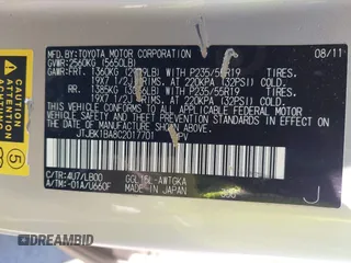 2012 Lexus RX 350 с VIN JTJBK1BA8C2017701, выставлен на аукционе IAAI как лот 42620430 с пробегом 123 554 миль миль и . История ставок и продаж доступна на DreamBid. Изображение 9.