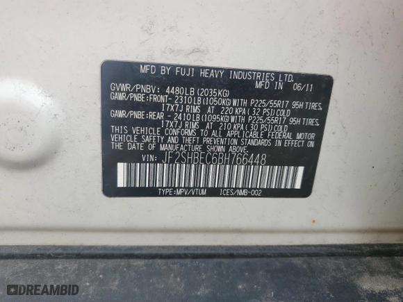 2011 Subaru Forester 2.5X Limited with VIN JF2SHBEC6BH766448, listed as a Copart auction lot 49250995 with 226,044 mi miles and Salvage Title. Bid and sale history available at carsss.com. Image 15.