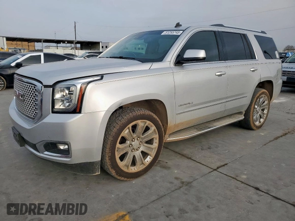 2015 GMC Yukon Denali with VIN 1GKS1CKJ4FR226192, listed as a Copart auction lot 51255745 with 112,342 mi miles and Salvage Title. Bid and sale history available at carsss.com. Image 1.
