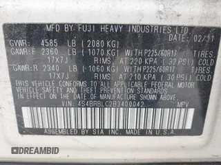2011 Subaru Outback Limited Power Moon with VIN 4S4BRBLC2B3400042, listed as a IAAI auction lot 42701713 with 203,806 mi miles and . Bid and sale history available at DreamBid. Image 9.
