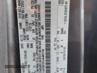 2014 Ford Escape SE с VIN 1FMCU9G91EUA46118, выставлен на аукционе Copart как лот 58342235 с пробегом 190 271 миль миль и Чистый • Clean title. История ставок и продаж доступна на DreamBid. Изображение 13.