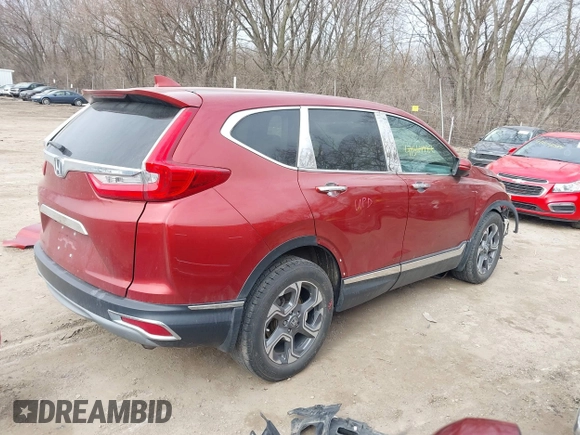 2018 Honda CR-V EX with VIN 2HKRW1H52JH523178, listed as a IAAI auction lot 41699500 with 81,377 mi miles and . Bid and sale history available at carsss.com. Image 4.