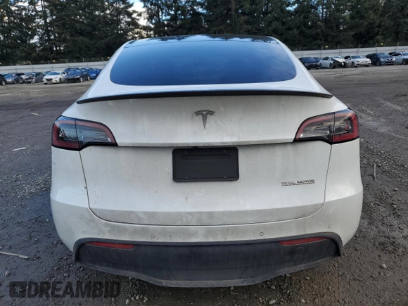 2022 Tesla Model Y Performance with VIN 7SAYGDEF2NF325084, listed as a Copart auction lot 44814525 with Not Provided miles and Salvage Title. Bid and sale history available at DreamBid. Image 6.