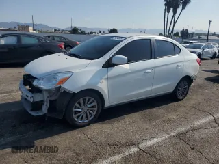 2019 Mitsubishi Mirage ES z VIN ML32F3FJ5KHF15174, wystawiony jako Copart lot #65474965 z przebiegiem 40 959 mil mil oraz Szkoda całkowita • Salvage title. Historia ofert i sprzedaży dostępna na DreamBid. Obrazek 1.