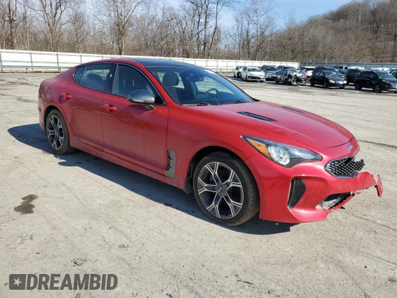 2020 Kia Stinger GT-Line with VIN KNAE15LA1L6075566, listed as a Copart auction lot 45475985 with 46,922 mi miles and Salvage Title. Bid and sale history available at DreamBid. Image 4.