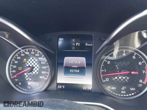 2016 Mercedes-Benz C 450 AMG with VIN 55SWF6EB4GU124515, listed as a IAAI auction lot 41830424 with 92,704 mi miles and . Bid and sale history available at DreamBid. Image 7.