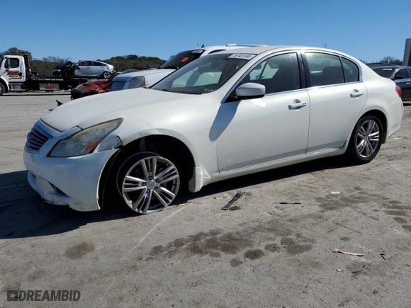 2011 Infiniti G25 Sedan x with VIN JN1DV6AR3BM653827, listed as a Copart auction lot 76749104 with 106,707 mi miles and Salvage Title. Bid and sale history available at carsss.com. Image 1.