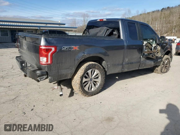 2017 Ford F-150 XL with VIN 1FTEX1EP4HFA17888, listed as a Copart auction lot 44005895 with 146,559 mi miles and Salvage Title. Bid and sale history available at carsss.com. Image 3.