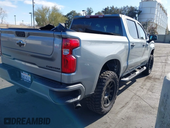 2024 Chevrolet Silverado 1500 Custom with VIN 3GCPABEKXRG301790, listed as a IAAI auction lot 41905893 with 6,800 mi miles and . Bid and sale history available at DreamBid. Image 4.