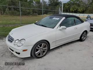 2007 Mercedes-Benz CLK 350 with VIN WDBTK56F67F211595, listed as a Copart auction lot 76596154 with 158,864 mi miles and Salvage Title. Bid and sale history available at DreamBid. Image 1.