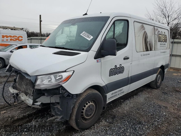 2021 Mercedes-Benz Sprinter Cargo with VIN W1Y4EBHY6MT069607, listed as a Copart auction lot 85553964 with Not Provided miles and Salvage Title. Bid and sale history available at carsss.com. Image 1.