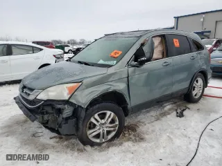 2010 Honda CR-V EX-L with VIN 5J6RE3H70AL041590, listed as a Copart auction lot 45105855 with 0 mi miles and Clean Title. Bid and sale history available at carsss.com. Image 1.