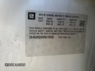 2017 Buick Regal GS with VIN 2G4GU5GX6H9178236, listed as a Copart auction lot 50429935 with 133,862 mi miles and Salvage Title. Bid and sale history available at DreamBid. Image 12.