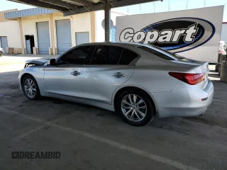 2015 Infiniti Q50 Premium with VIN JN1BV7AP1FM345184, listed as a Copart auction lot 54217045 with 47,638 mi miles and Salvage title. Bid and sale history available at DreamBid. Image 2.