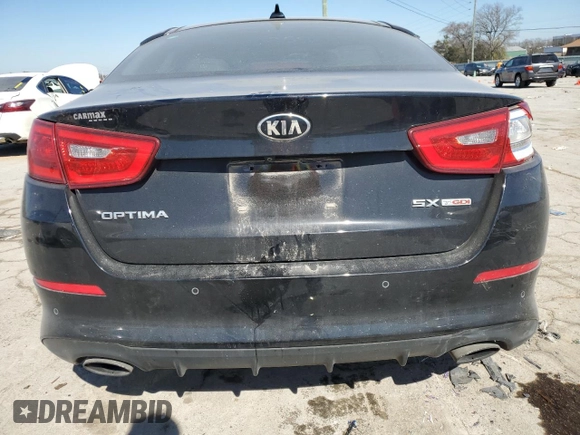 2015 Kia Optima SX Turbo with VIN 5XXGR4A61FG505020, listed as a Copart auction lot 46655565 with 56,939 mi miles and Clean Title. Bid and sale history available at carsss.com. Image 6.