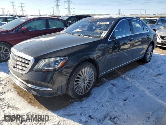 2018 Mercedes-Benz S 560 with VIN WDDUG8GB5JA382224, listed as a Copart auction lot 88408125 with 80,825 mi miles and Salvage Title. Bid and sale history available at carsss.com. Image 1.