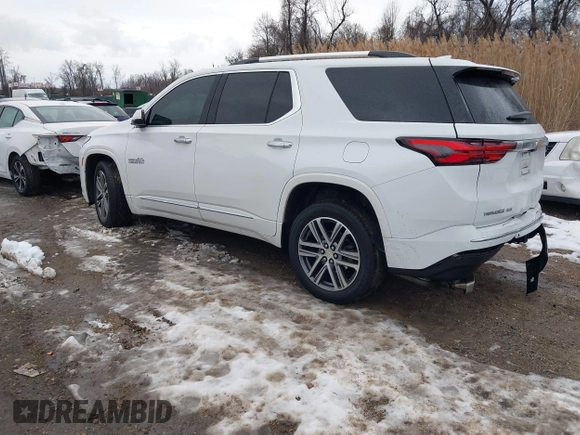 2022 Chevrolet Traverse High Country with VIN 1GNEVNKW3NJ120485, listed as a IAAI auction lot 41359102 with 82,749 mi miles and . Bid and sale history available at DreamBid. Image 3.