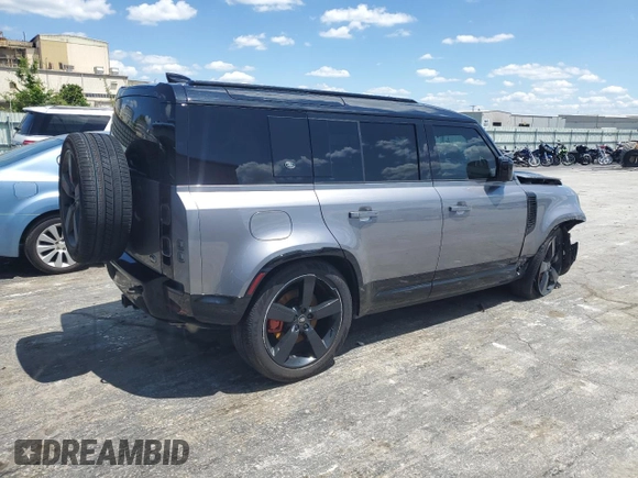 2023 Land Rover Defender X with VIN SALEX7EUXP2200655, listed as a Copart auction lot 56736425 with 28,559 mi miles and Salvage title. Bid and sale history available at DreamBid. Image 3.