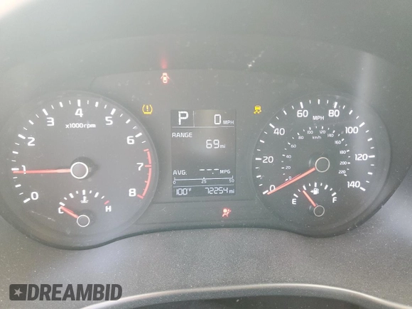2018 Kia Rio S with VIN 3KPA24AB7JE127617, listed as a Copart auction lot 69755244 with 72,254 mi miles and Salvage Title. Bid and sale history available at DreamBid. Image 9.