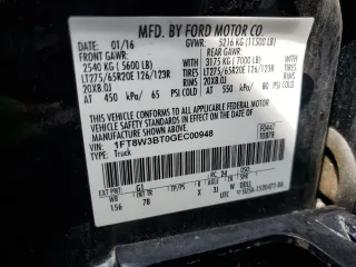 2016 Ford F-350 Platinum z VIN 1FT8W3BT0GEC00948, wystawiony jako Copart lot #64653455 z przebiegiem 110 789 mil mil oraz Szkoda całkowita • Salvage title. Historia ofert i sprzedaży dostępna na DreamBid. Obrazek 12.