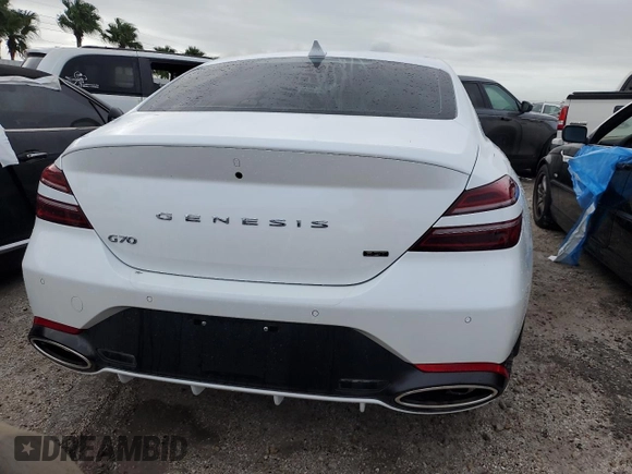 2024 Genesis G70 Sport Advanced with VIN KMTG54SE4RU139233, listed as a Copart auction lot 76180664 with 14,821 mi miles and Non Repairable. Bid and sale history available at carsss.com. Image 6.