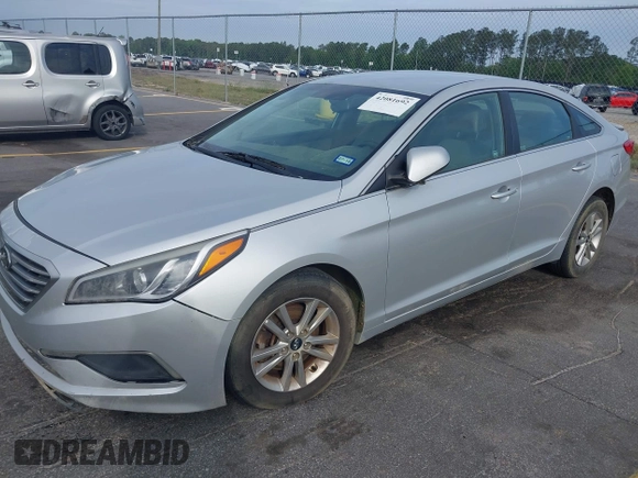 2016 Hyundai Sonata SE with VIN 5NPE24AF9GH355823, listed as a IAAI auction lot 42081692 with 156,394 mi miles and . Bid and sale history available at carsss.com. Image 2.