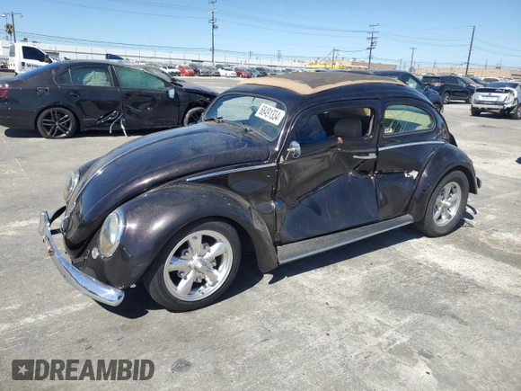 1963 Volkswagen Beetle with VIN 5020781, listed as a Copart auction lot 68491334 with 36,482 mi miles and Salvage Title. Bid and sale history available at DreamBid. Image 1.