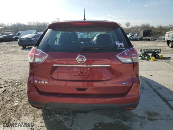 2015 Nissan Rogue S with VIN KNMAT2MV0FP562235, listed as a Copart auction lot 50697815 with 68,888 mi miles and Salvage Title. Bid and sale history available at carsss.com. Image 6.