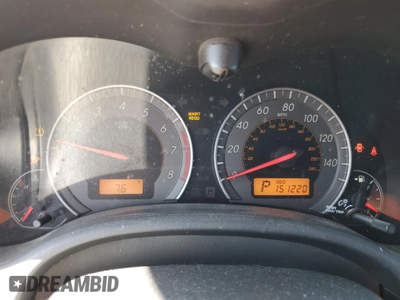 2010 Toyota Corolla with VIN 2T1BU4EE8AC526070, listed as a Copart auction lot 63865875 with 151,220 mi miles and Salvage title. Bid and sale history available at DreamBid. Image 9.