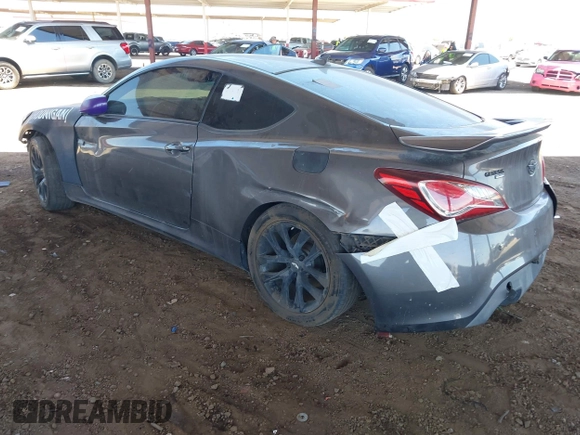 2013 Hyundai Genesis Coupe R-Spec with VIN KMHHU6KJ8DU079718, listed as a IAAI auction lot 42603184 with 105,660 mi miles and . Bid and sale history available at DreamBid. Image 3.