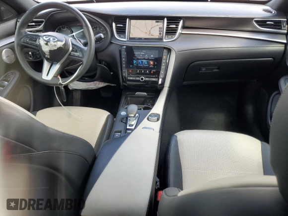 2022 Infiniti QX55 Essential with VIN 3PCAJ5K36NF112610, listed as a Copart auction lot 54300355 with 44,406 mi miles and Clean Title. Bid and sale history available at DreamBid. Image 8.