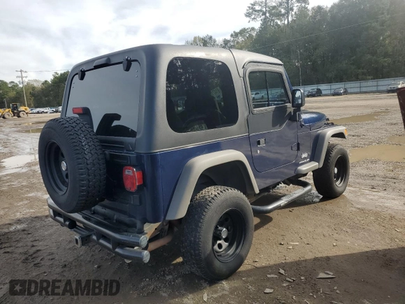 2005 Jeep Wrangler SE with VIN 1J4FA29S55P385703, listed as a Copart auction lot 81471004 with 131,065 mi miles and Salvage Title. Bid and sale history available at carsss.com. Image 3.