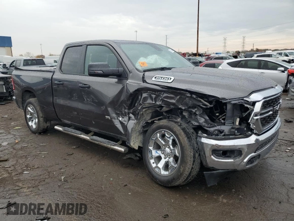 2023 Ram 1500 Big Horn with VIN 1C6SRFBT3PN578011, listed as a Copart auction lot 78027434 with 20,433 mi miles and Salvage Title. Bid and sale history available at carsss.com. Image 4.