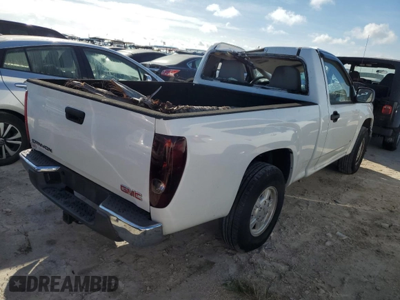 2006 GMC Canyon Work Truck with VIN 1GTCS148768285500, listed as a Copart auction lot 76156584 with 0 mi miles and Salvage Title. Bid and sale history available at carsss.com. Image 3.