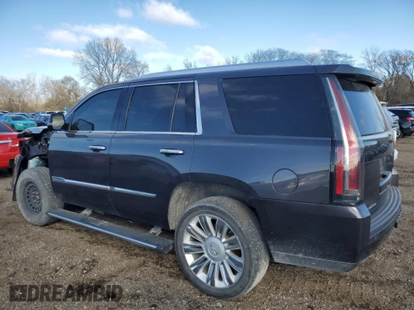 2015 Cadillac Escalade Platinum z VIN 1GYS4PKJ9FR643540, wystawiony jako Copart lot #80931014 z przebiegiem 156 820 mil mil oraz Szkoda całkowita • Salvage title. Historia ofert i sprzedaży dostępna na DreamBid. Obrazek 2.