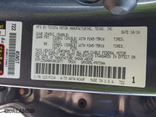 2017 Toyota Tacoma SR5 with VIN 5TFCZ5AN0HX063077, listed as a IAAI auction lot 41887043 with 142,015 mi miles. Bid and sale history available at carsss.com. Image 9.