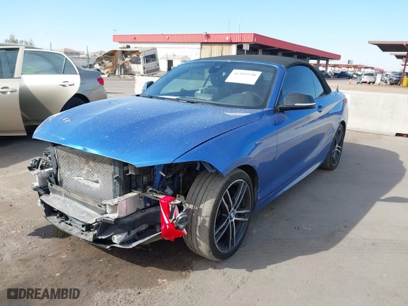 2020 BMW 2 Series M240i with VIN WBA2N1C08L7F39456, listed as a IAAI auction lot 41593230 with 37,747 mi miles. Bid and sale history available at carsss.com. Image 18.
