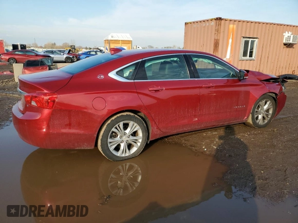 2015 Chevrolet Impala LT with VIN 2G1115SL0F9281990, listed as a Copart auction lot 46809935 with 140,114 mi miles and Salvage Title. Bid and sale history available at DreamBid. Image 3.