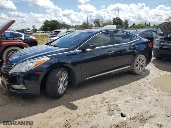 2013 Hyundai Azera with VIN KMHFG4JG1DA220395, listed as a Copart auction lot 73774624 with 0 mi miles and Salvage Title. Bid and sale history available at carsss.com. Image 1.